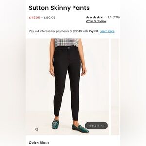 Loft The Sutton Skinny Pant